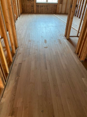 Finished flooring installation