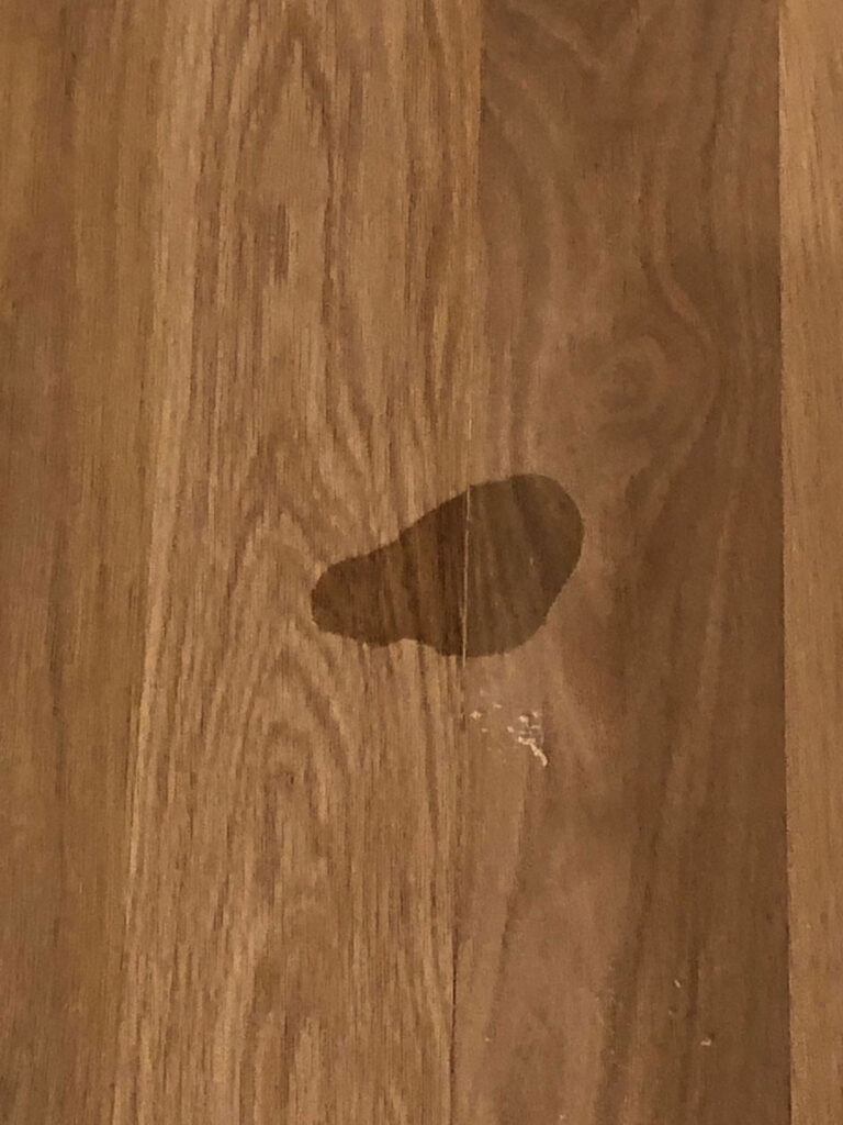 oil on hardwood kitchen floor