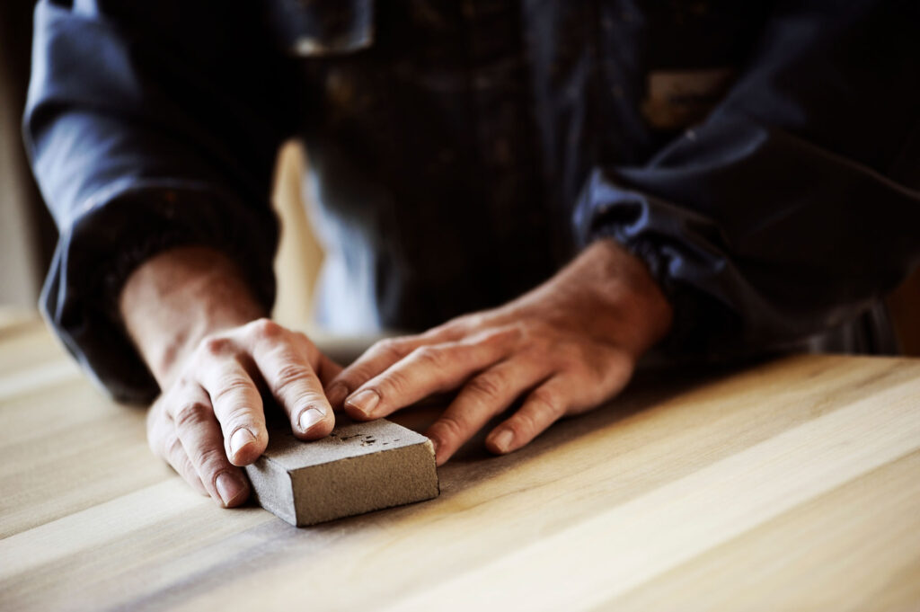 hand scraping hardwood flooring