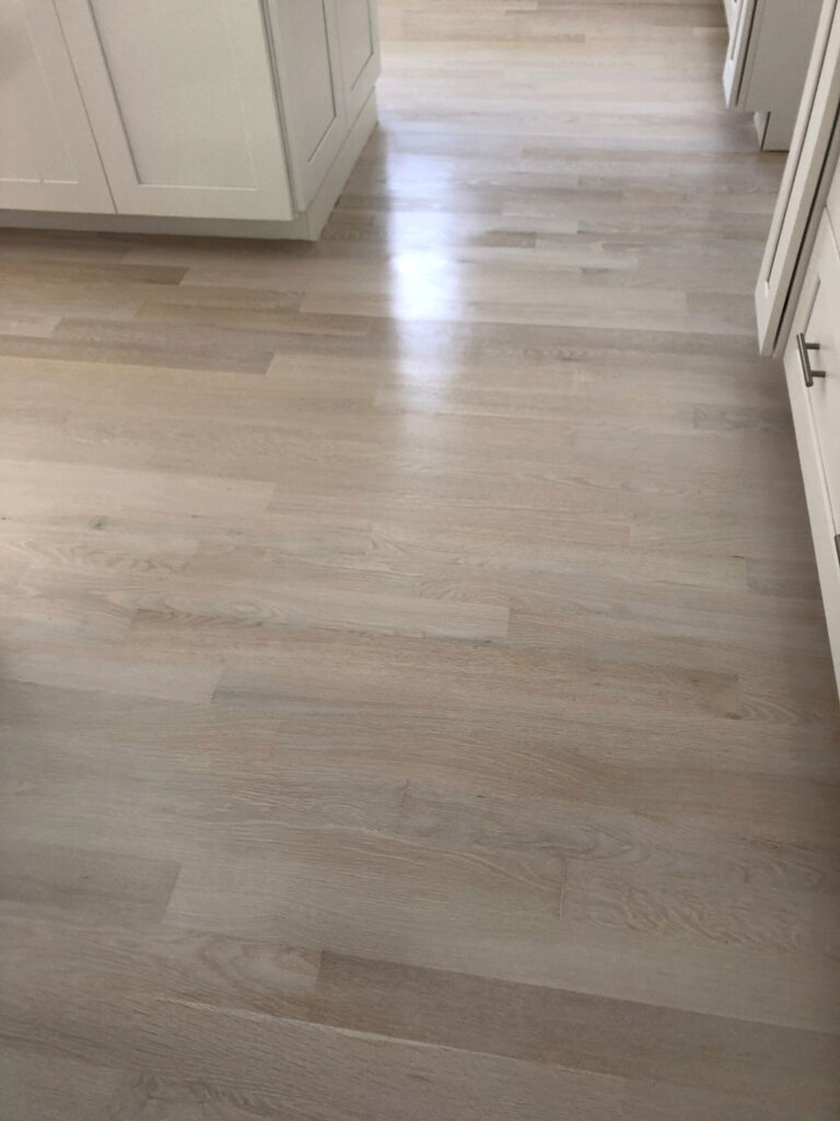 stained white oak flooring in East Quogue