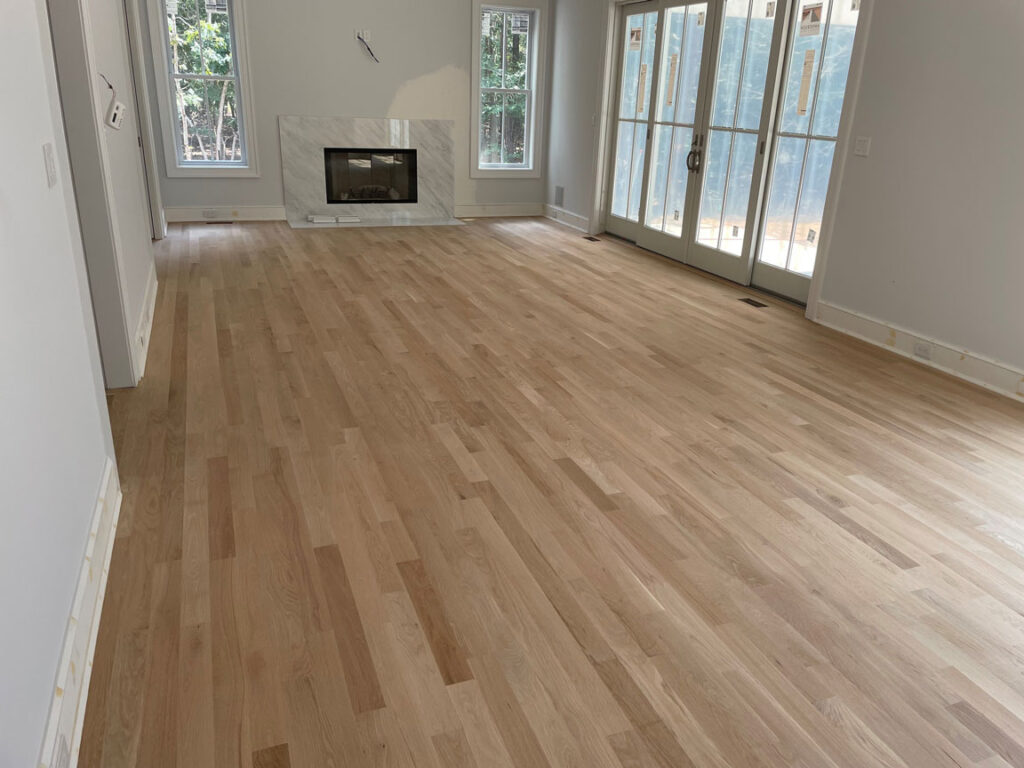 sanded white oak flooring in East Quogue