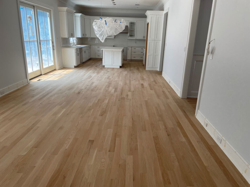 sanded white oak flooring in East Quogue