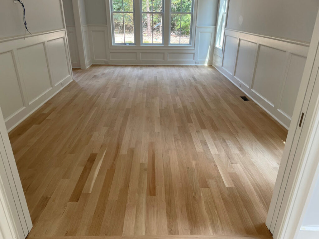 sanded white oak flooring in East Quogue