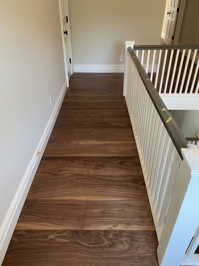 walnut hardwood flooring installation in Southampton