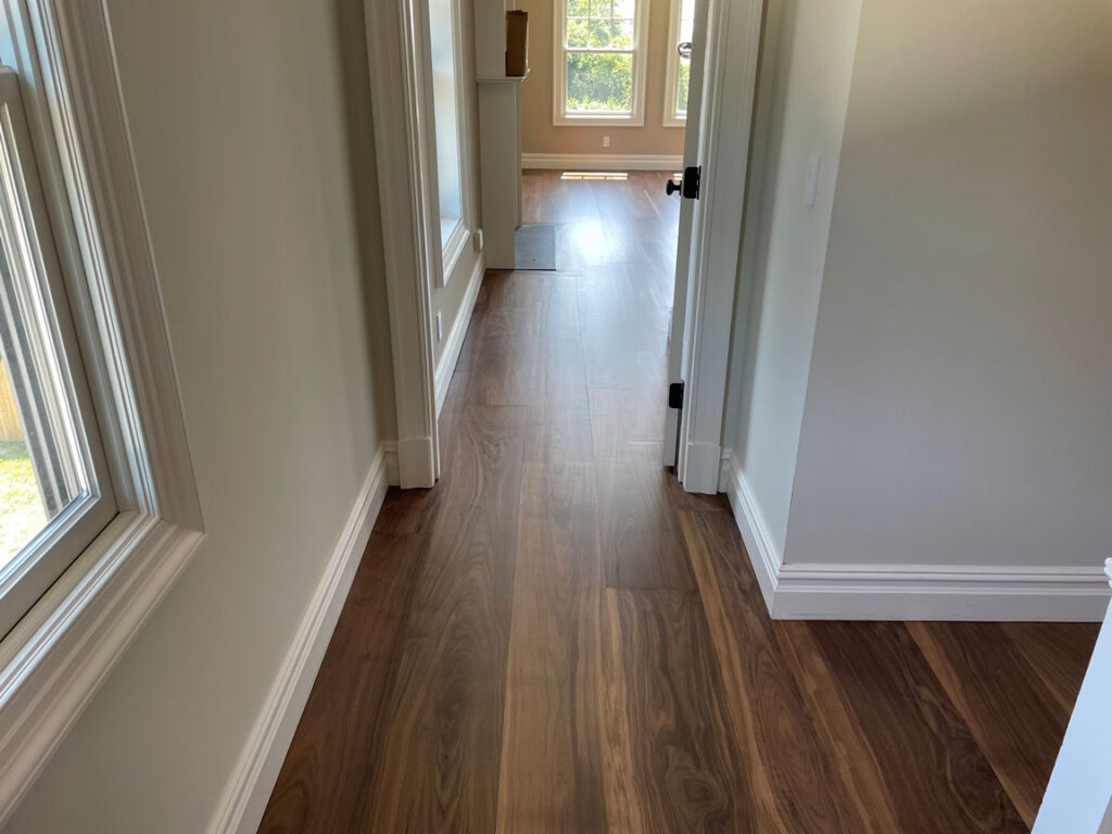 walnut hardwood flooring installation in Southampton