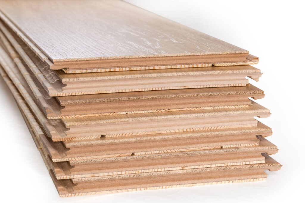 planks of engineered wood flooring
