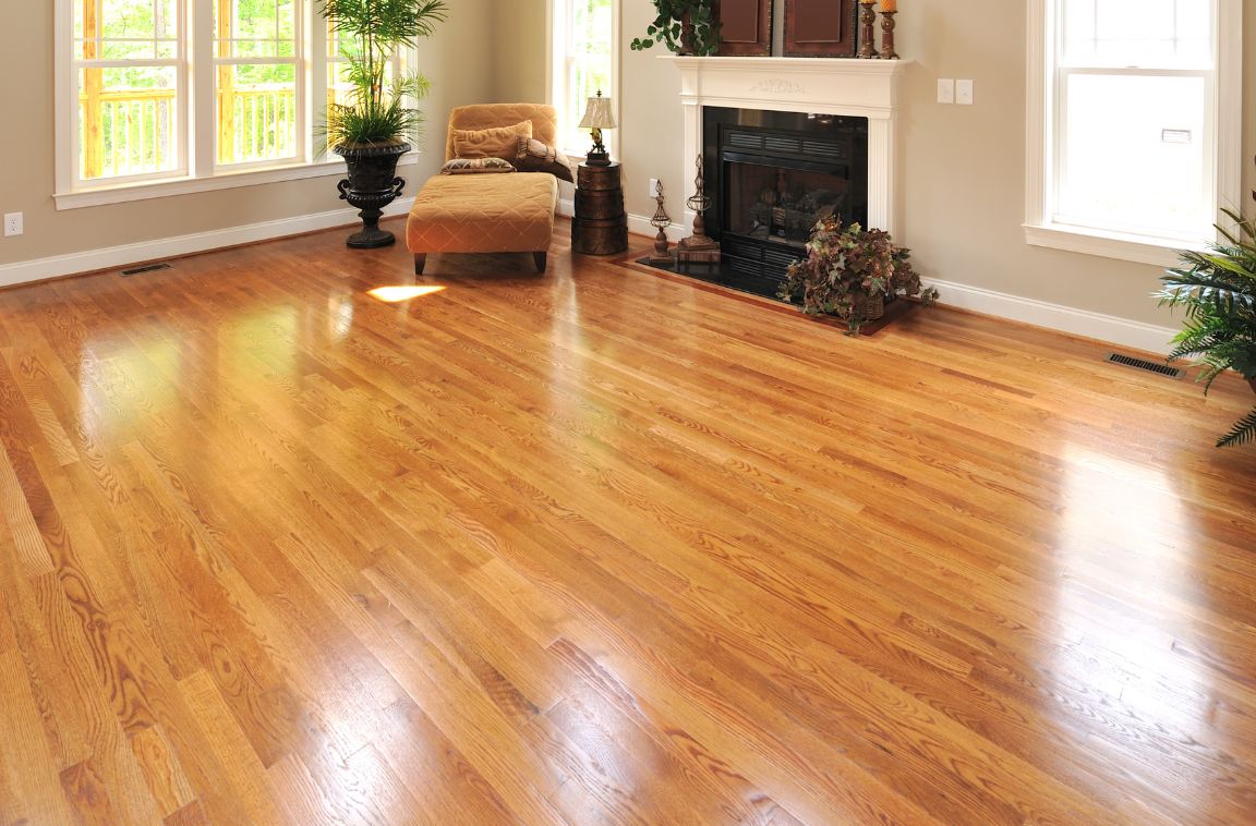 a clean hardwood floor